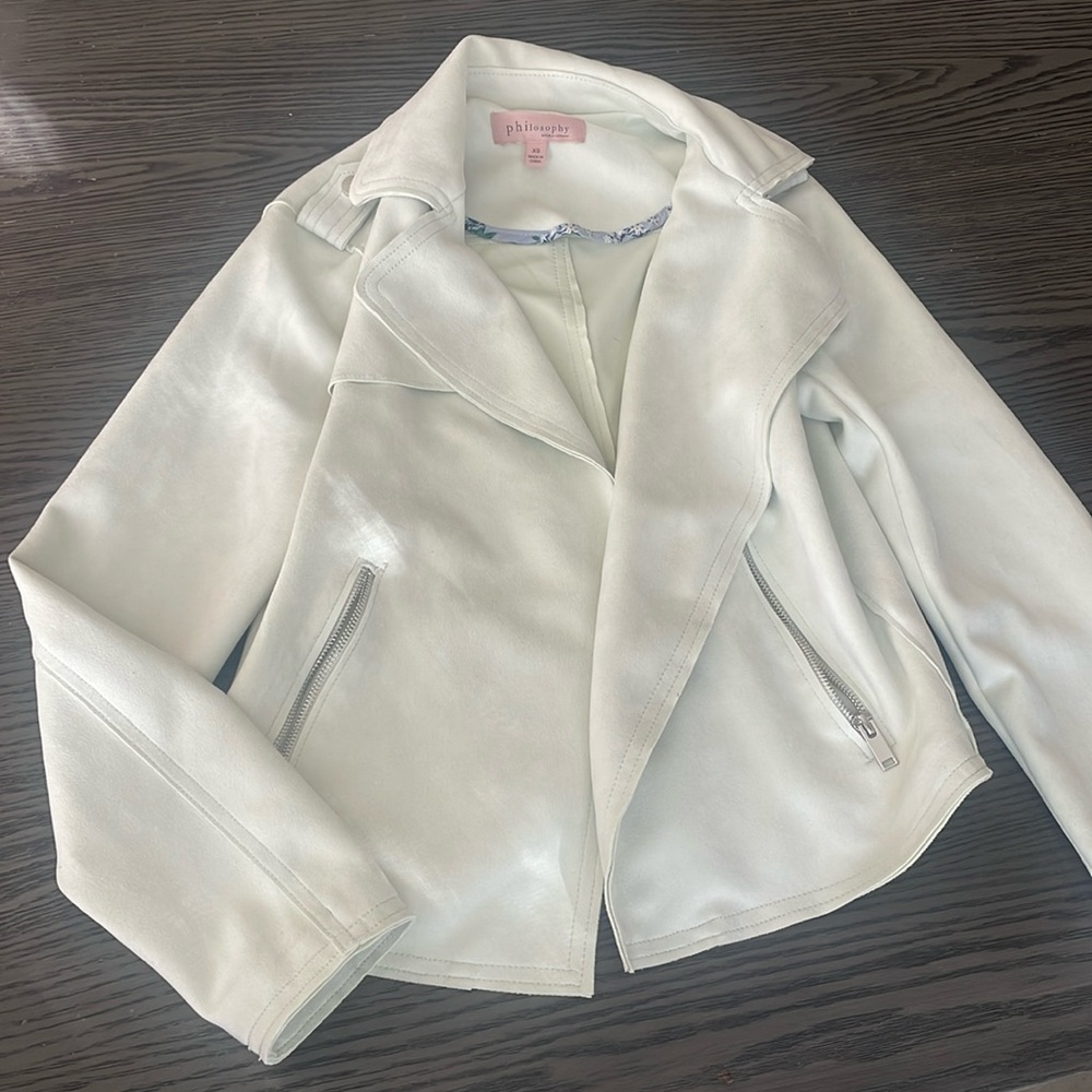 Light lime Smooth suede Jacket. Worn twice